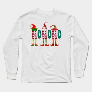 Ho Ho Ho christmas elf for merry christmas Long Sleeve T-Shirt